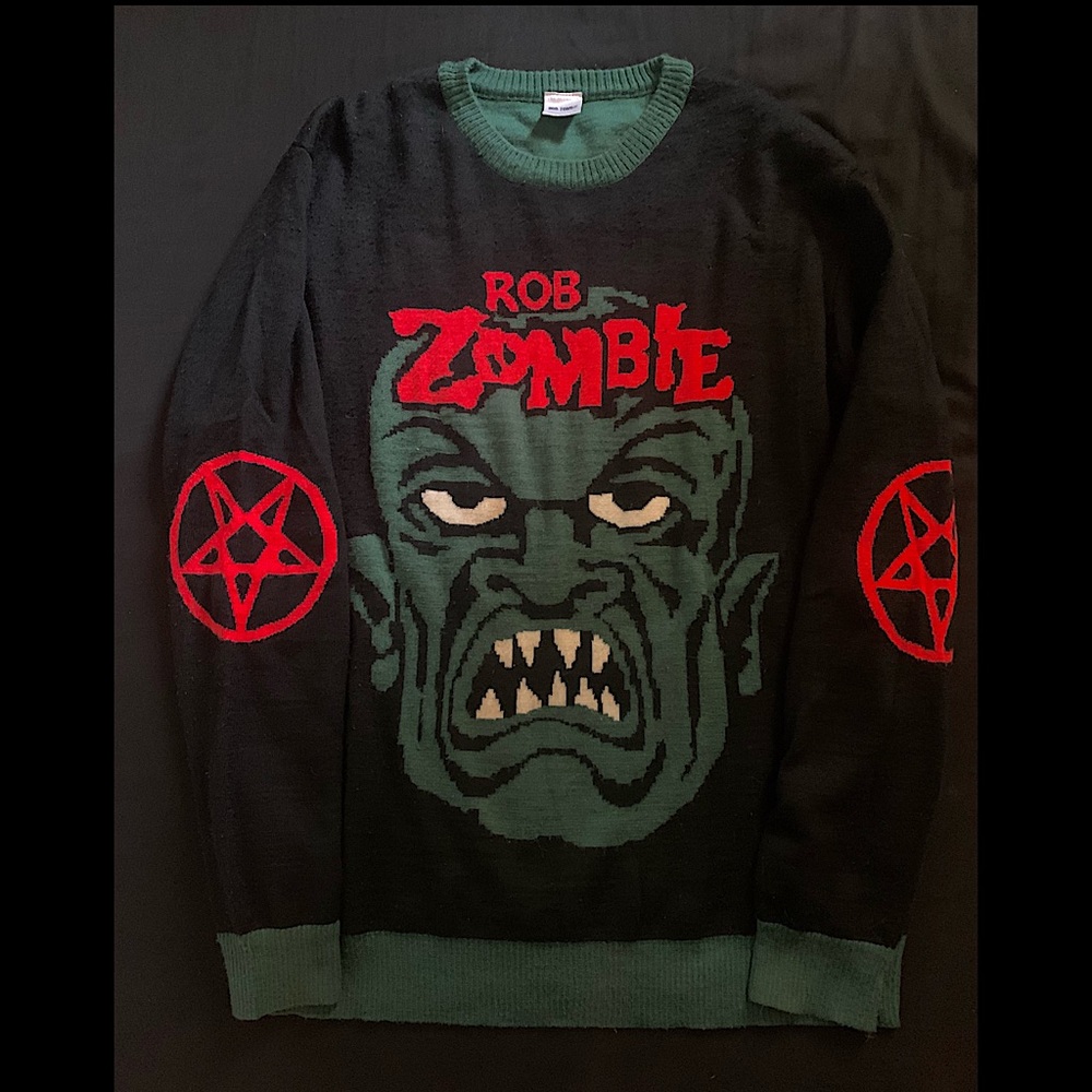 Rob Zombie Merch Knit Christmas Sweater XL